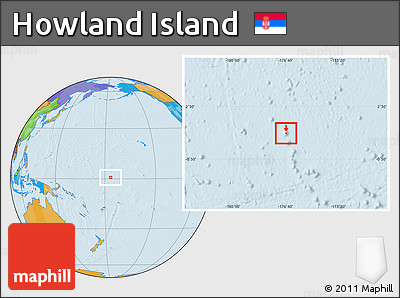 Political Location Map of Howland Island