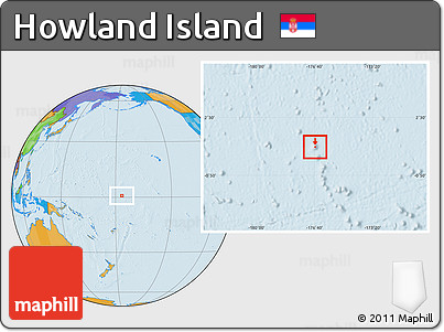 Political Location Map of Howland Island