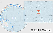 Political Location Map of Howland Island, lighten, desaturated, land only