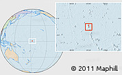 Political Location Map of Howland Island, lighten, land only