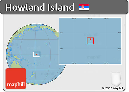 Satellite Location Map of Howland Island, savanna style outside