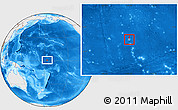 Shaded Relief Location Map of Howland Island, lighten, desaturated, land only