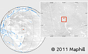 Shaded Relief Location Map of Howland Island, lighten, desaturated