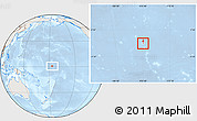 Shaded Relief Location Map of Howland Island, lighten