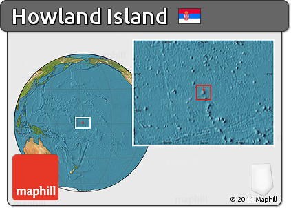 Shaded Relief Location Map of Howland Island, satellite outside