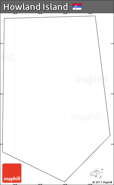 Blank Simple Map of Howland Island, cropped outside