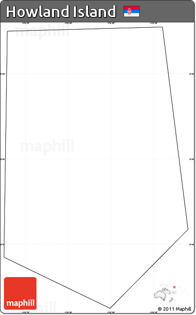 Blank Simple Map of Howland Island, cropped outside
