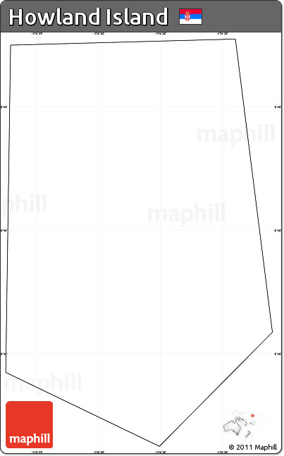 Blank Simple Map of Howland Island
