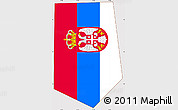 Flag Simple Map of Howland Island, flag rotated