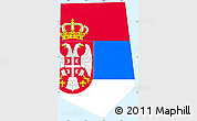 Flag Simple Map of Howland Island, single color outside, borders and labels, flag centered