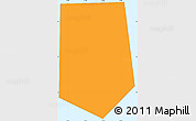 Political Shades Simple Map of Howland Island, single color outside, borders and labels