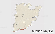 Shaded Relief 3D Map of Bács-Kiskun, cropped outside