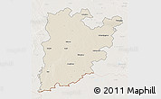 Shaded Relief 3D Map of Bács-Kiskun, lighten
