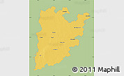 Savanna Style Map of Bács-Kiskun, single color outside