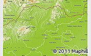 Physical Map of Borsod-Abaúji-Zemplén