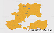 Political 3D Map of Csongrád, cropped outside