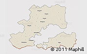 Shaded Relief 3D Map of Csongrád, cropped outside