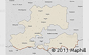Shaded Relief 3D Map of Csongrád, desaturated