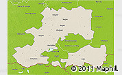 Shaded Relief 3D Map of Csongrád, physical outside