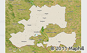 Shaded Relief 3D Map of Csongrád, satellite outside
