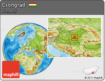 Physical Location Map of Csongrád