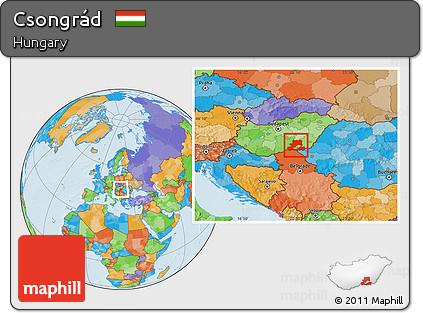 Political Location Map of Csongrád