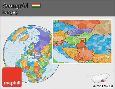 Political Location Map of Csongrád