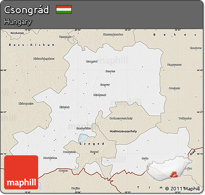 Classic Style Map of Csongrád