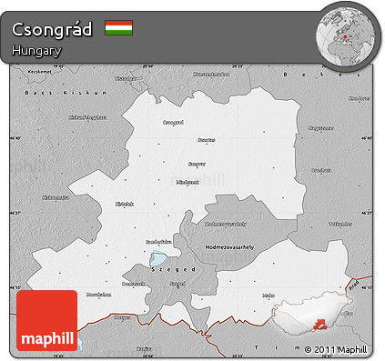 Gray Map of Csongrád