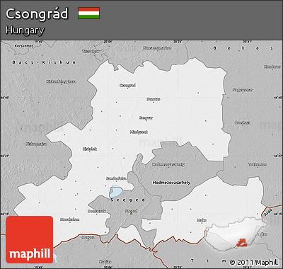 Gray Map of Csongrád