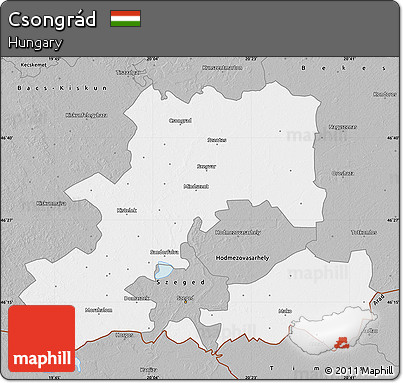 Gray Map of Csongrád