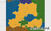 Political Map of Csongrád, darken