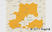 Political Map of Csongrád, shaded relief outside