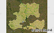 Satellite Map of Csongrád, darken