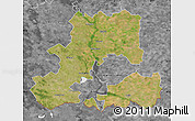 Satellite Map of Csongrád, desaturated