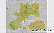 Satellite Map of Csongrád, lighten, desaturated