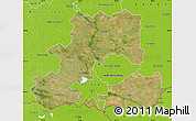 Satellite Map of Csongrád, physical outside