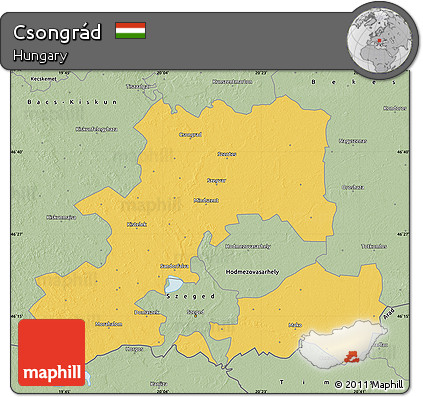 Savanna Style Map of Csongrád
