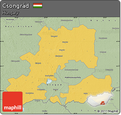 Savanna Style Map of Csongrád