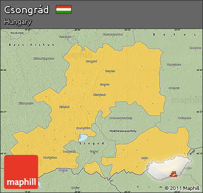 Savanna Style Map of Csongrád