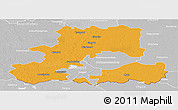 Political Panoramic Map of Csongrád, lighten, desaturated