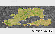 Satellite Panoramic Map of Csongrád, darken, desaturated