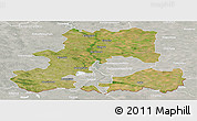 Satellite Panoramic Map of Csongrád, lighten, semi-desaturated