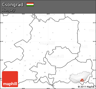 Blank Simple Map of Csongrád, no labels