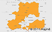 Political Simple Map of Csongrád, single color outside, borders and labels