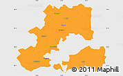 Political Simple Map of Csongrád, single color outside