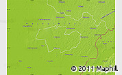 Physical Map of Debrecen
