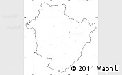 Blank Simple Map of Hajdú-Bihar, cropped outside, no labels