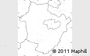 Blank Simple Map of Hajdú-Bihar, no labels