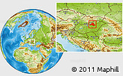 Physical Location Map of Heves, within the entire country